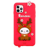 3D Silicone Cute Reindeer With Pendant Cartoon Case for iPhone 12 Pro Max (6.7")