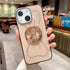 iPhone 13 Large bow round support precise hole diamond case