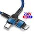 Lightning to Type-C Nylon Braided Charging Cable for iPhone 12/12 Pro/ 11 Series (3FT)