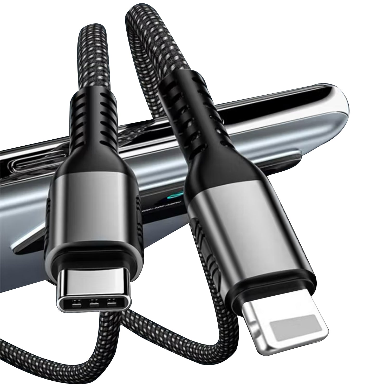 Lightning to Type-C Nylon Braided Charging Cable  iOS to type-C for iPhone