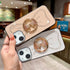 iPhone 13 Large bow round support precise hole diamond case