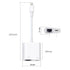 2in1 HDMI Lightning Ethernet converter support synchronous charging
