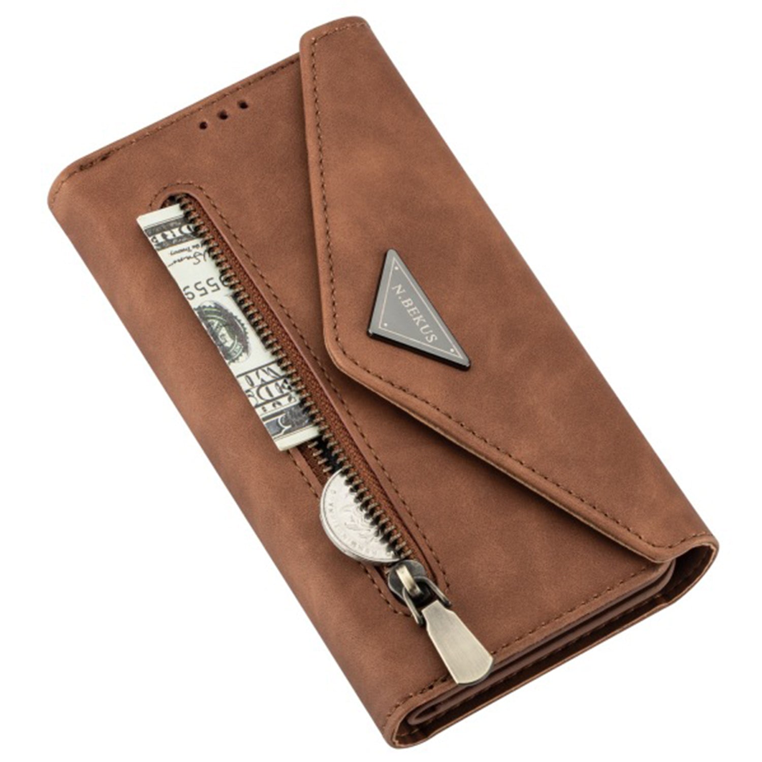 iPhone 12 Mini (5.4") 2 IN 1 Leather Wallet Case with 7 Credit Card Slots