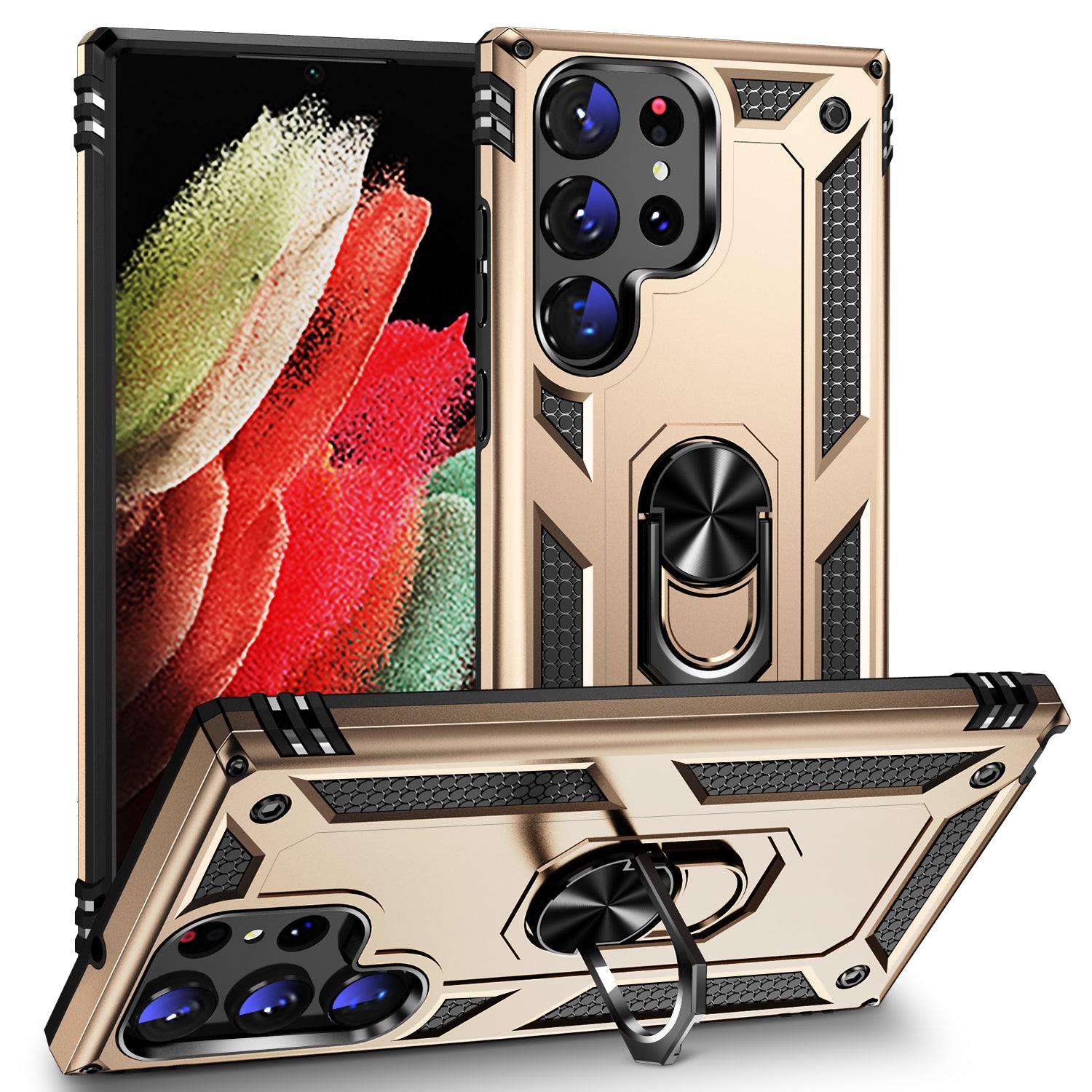 Samsung Galaxy S23  Ultra Case Ring Magnetic GPS car mount Phone Holder case