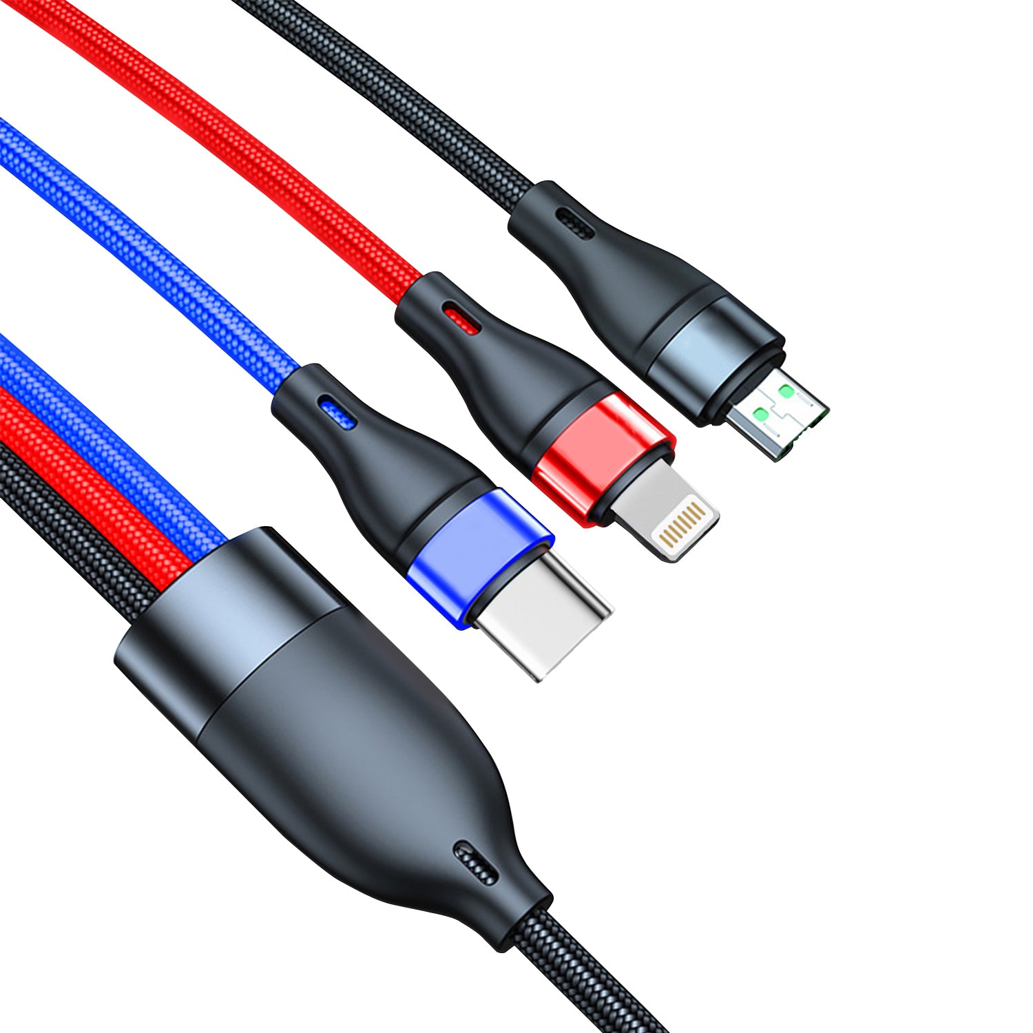 3 in 1 USB Super Fast Charging Cable for iPhone/Android/Type-C