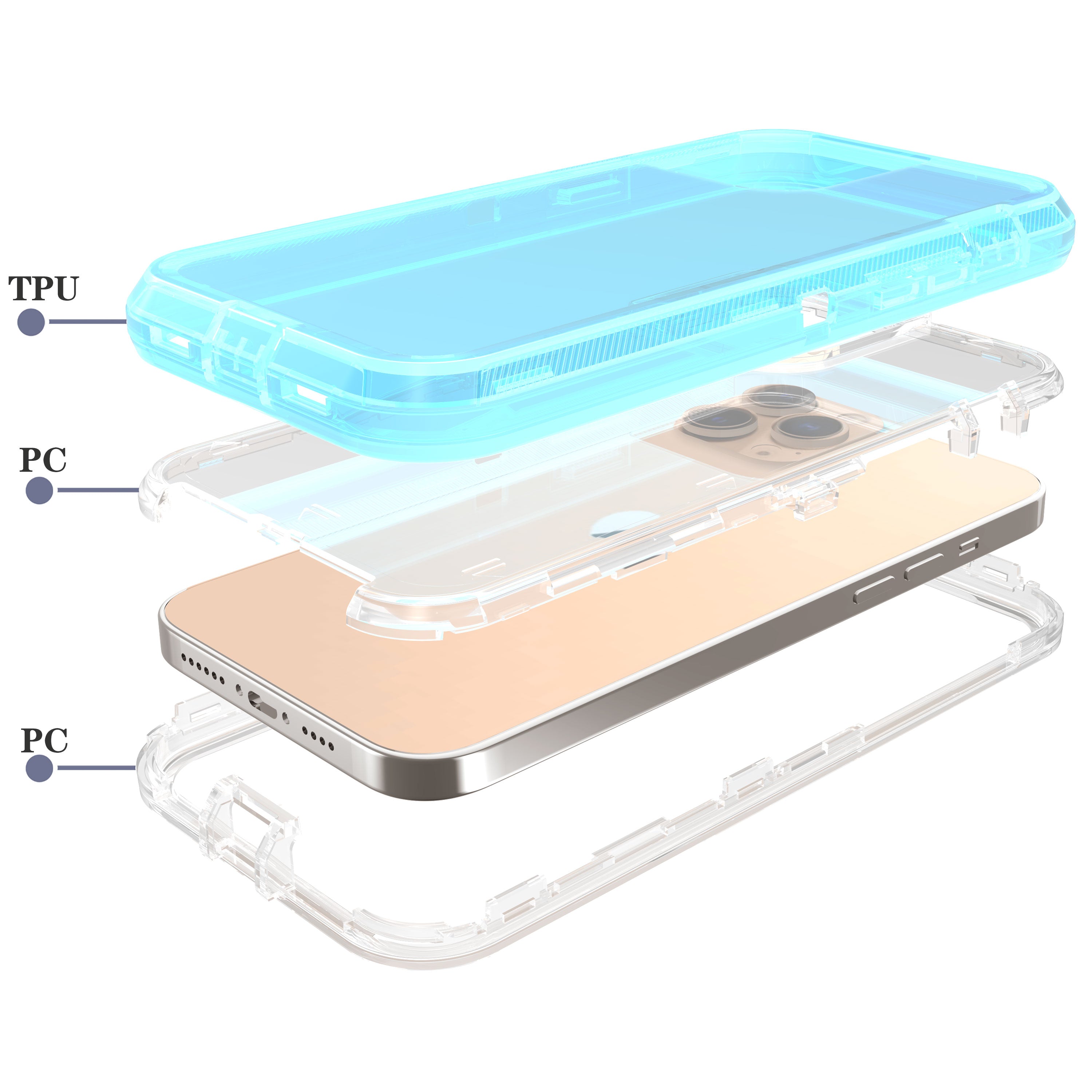 iPhone 13 Pro Max Transparent Full Protection Heavy Case