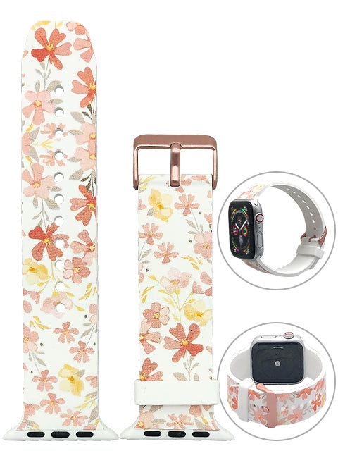 Apple Watch Series 4/3/2/1 with Silver Buckle Rubber Design Colorful Replacement i Watch Bands