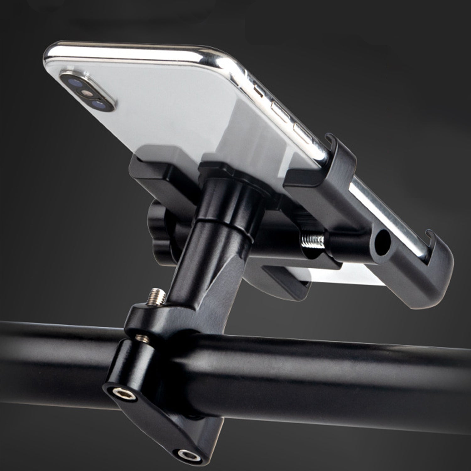 Mobile phone holder for bike shockproof mobile-Black