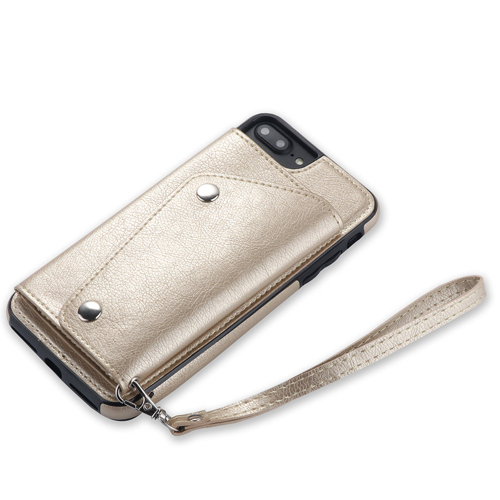 Kickstand Wallet Case with Credit Card Pockets for iPhone 8&7 Plus
