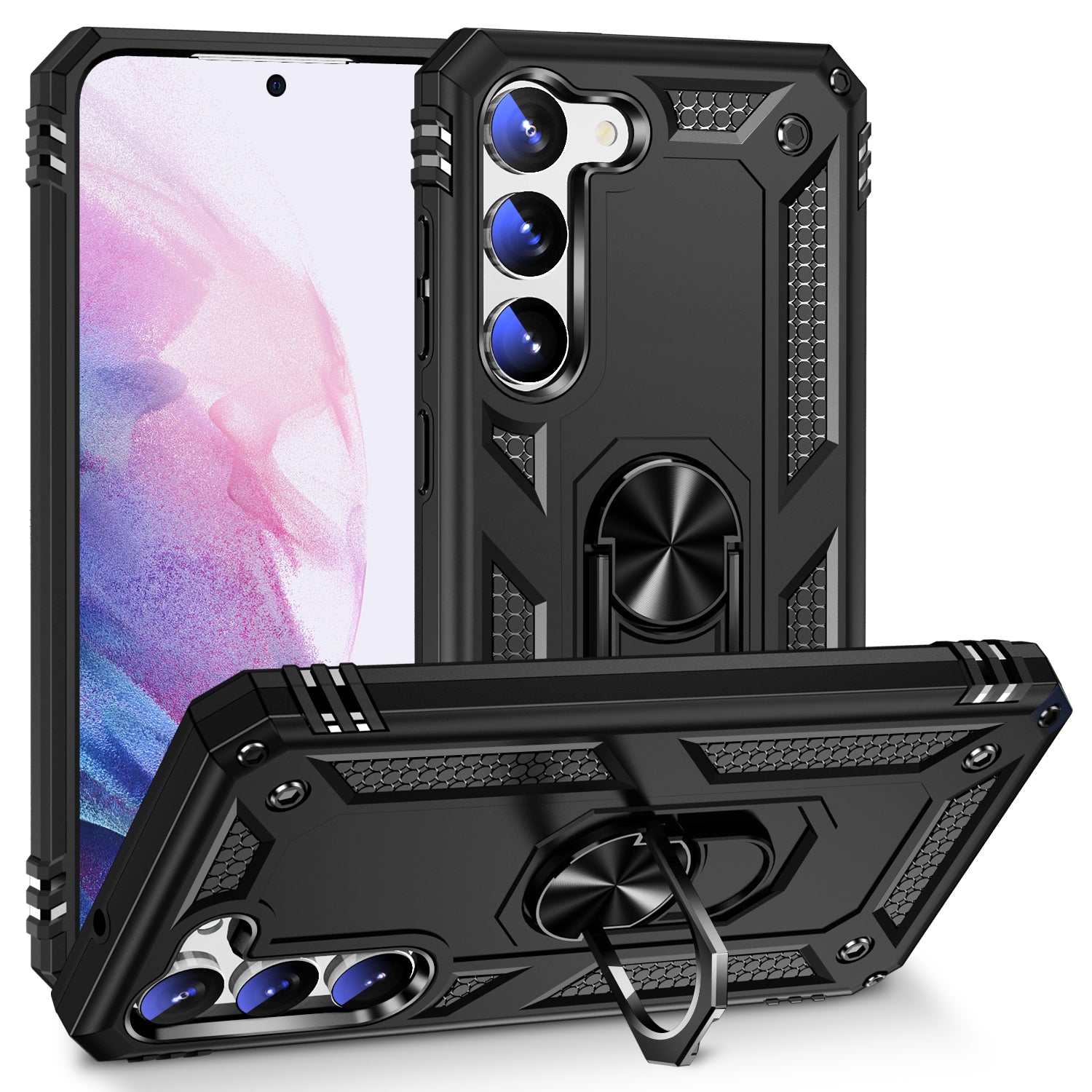Samsung Galaxy S23 Plus Case Ring Magnetic GPS car mount Phone Holder case