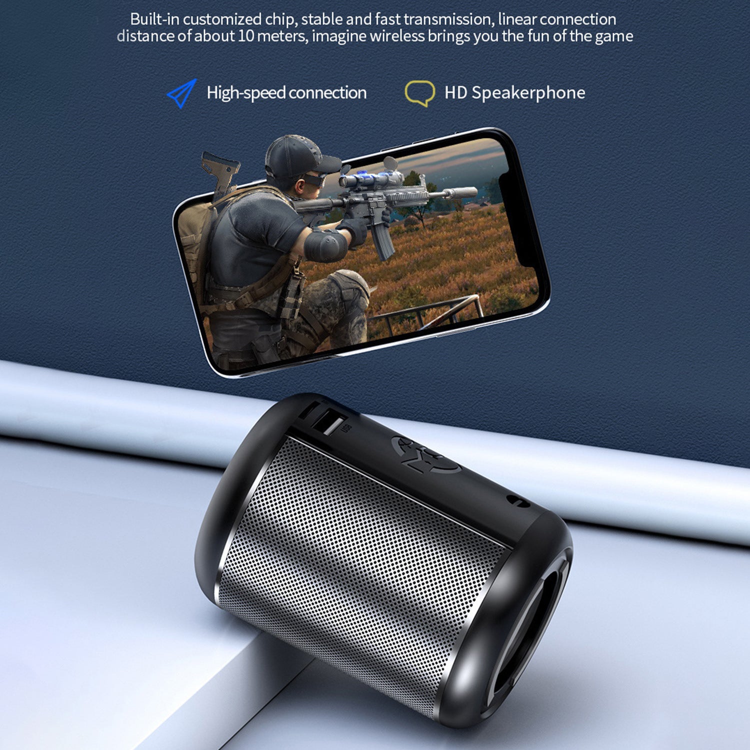 Wireless Bluetooth  insert  card U disk speaker