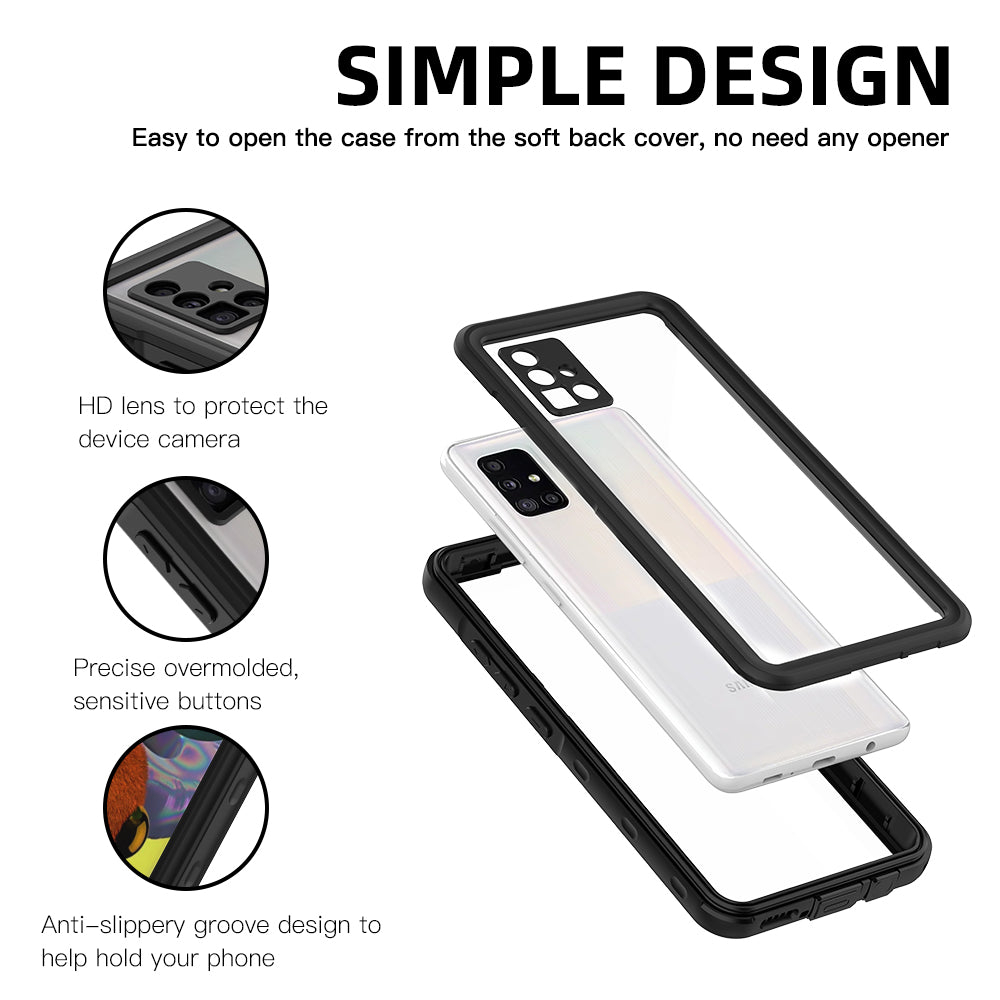 Waterproof case for Samsung Galaxy A51(5G)-Black