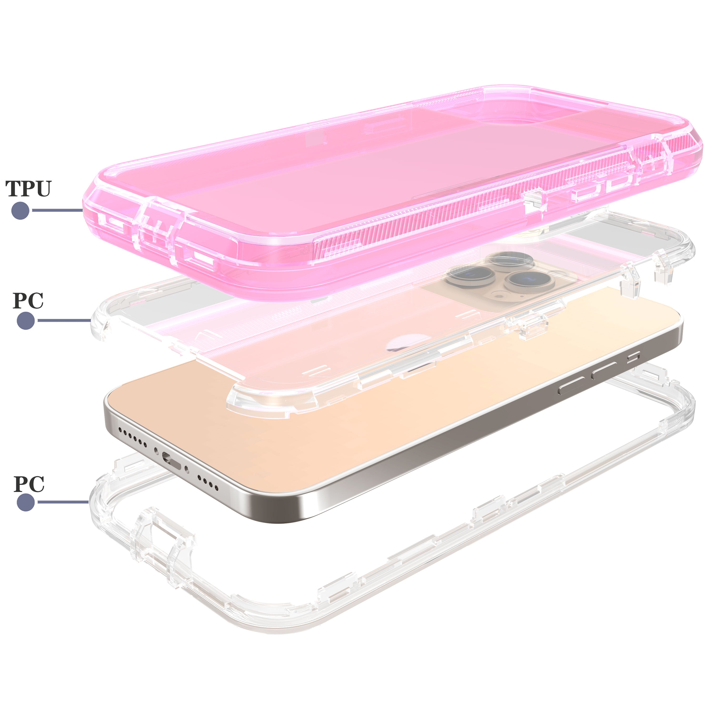 iPhone 14 Pro Max Transparent Full Protection Heavy Case