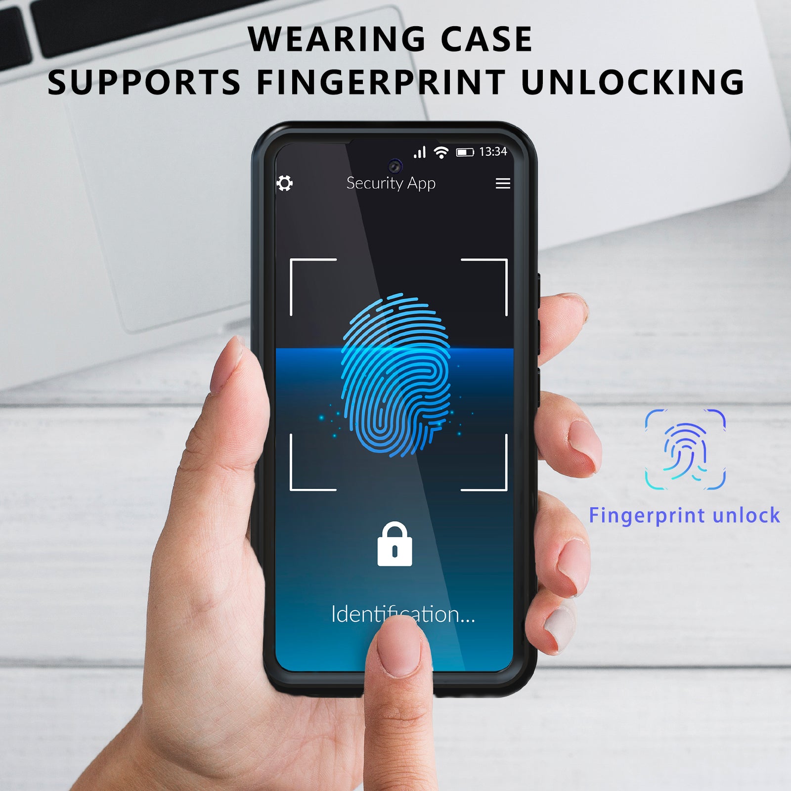 Waterproof case for Samsung Galaxy A53-Black