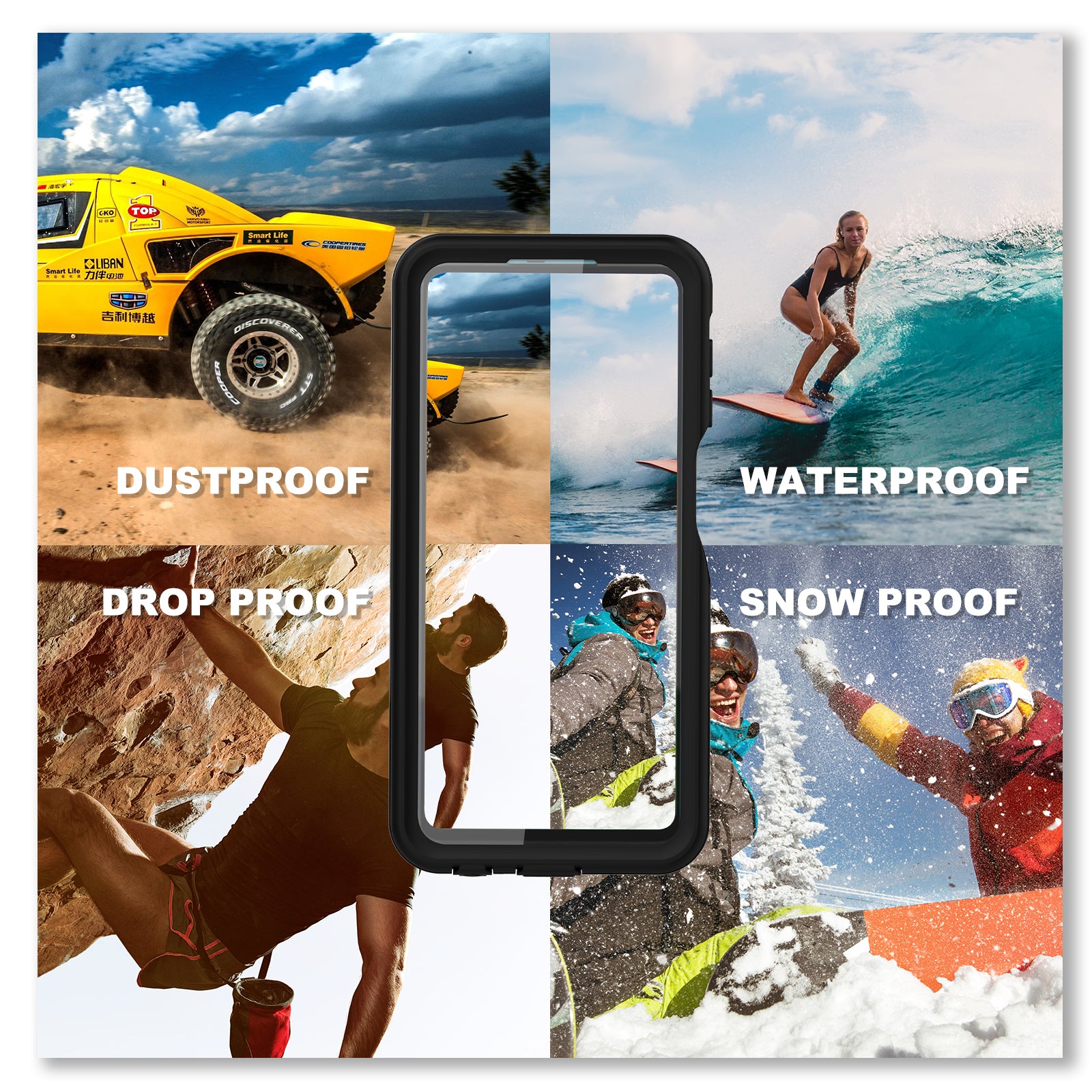 Waterproof case for Samsung Galaxy A23-Black