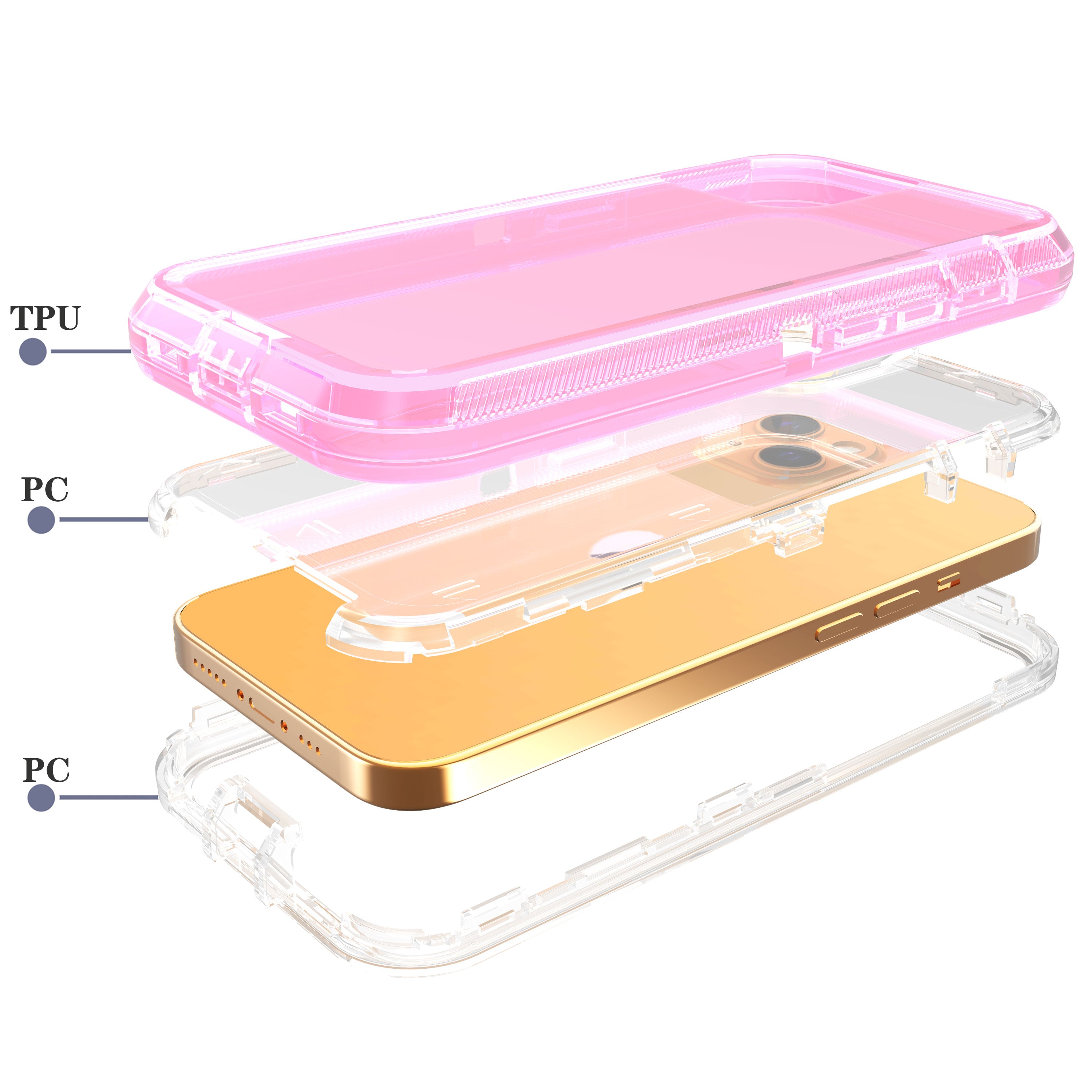iPhone 13 Transparent Full Protection Heavy Case