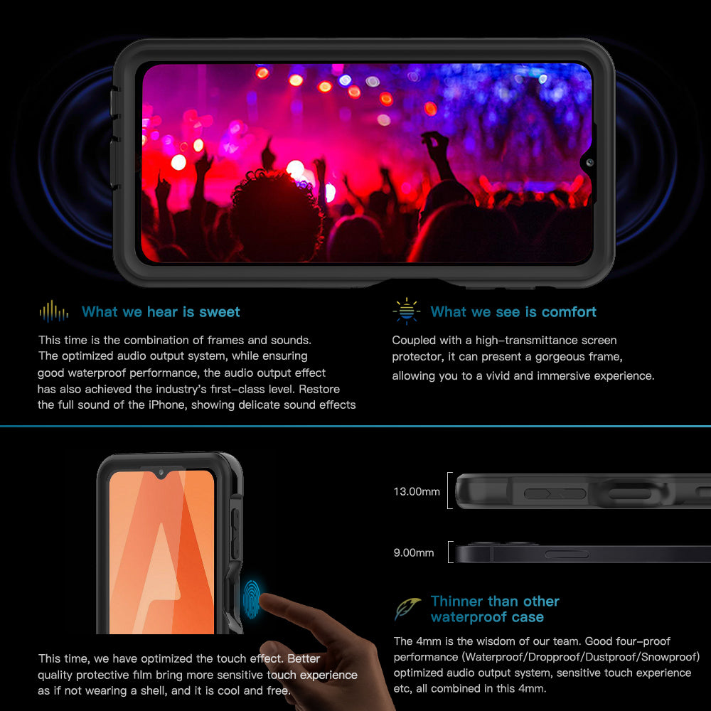 Waterproof case for Samsung Galaxy A32-Black