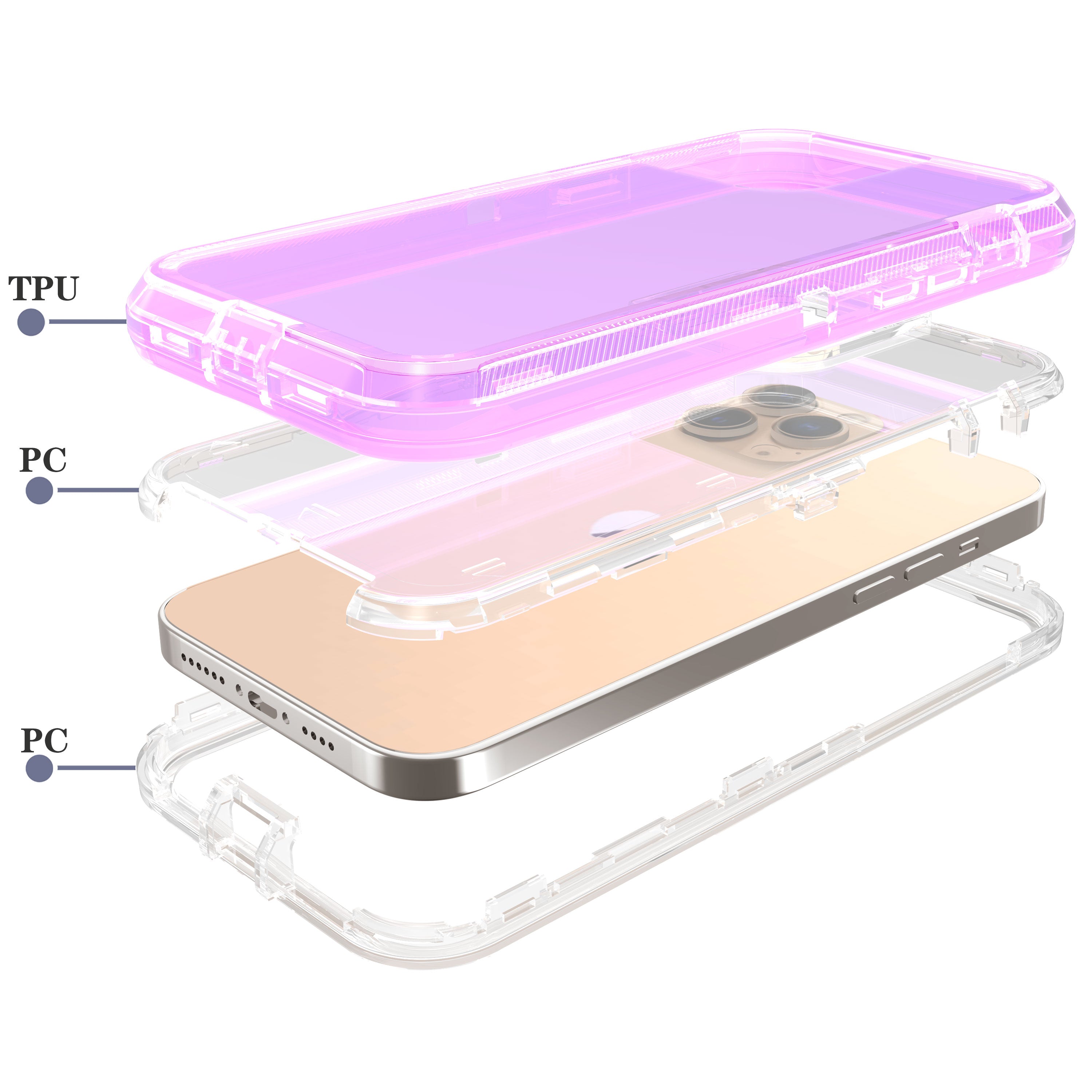 iPhone 14 Pro Max Transparent Full Protection Heavy Case