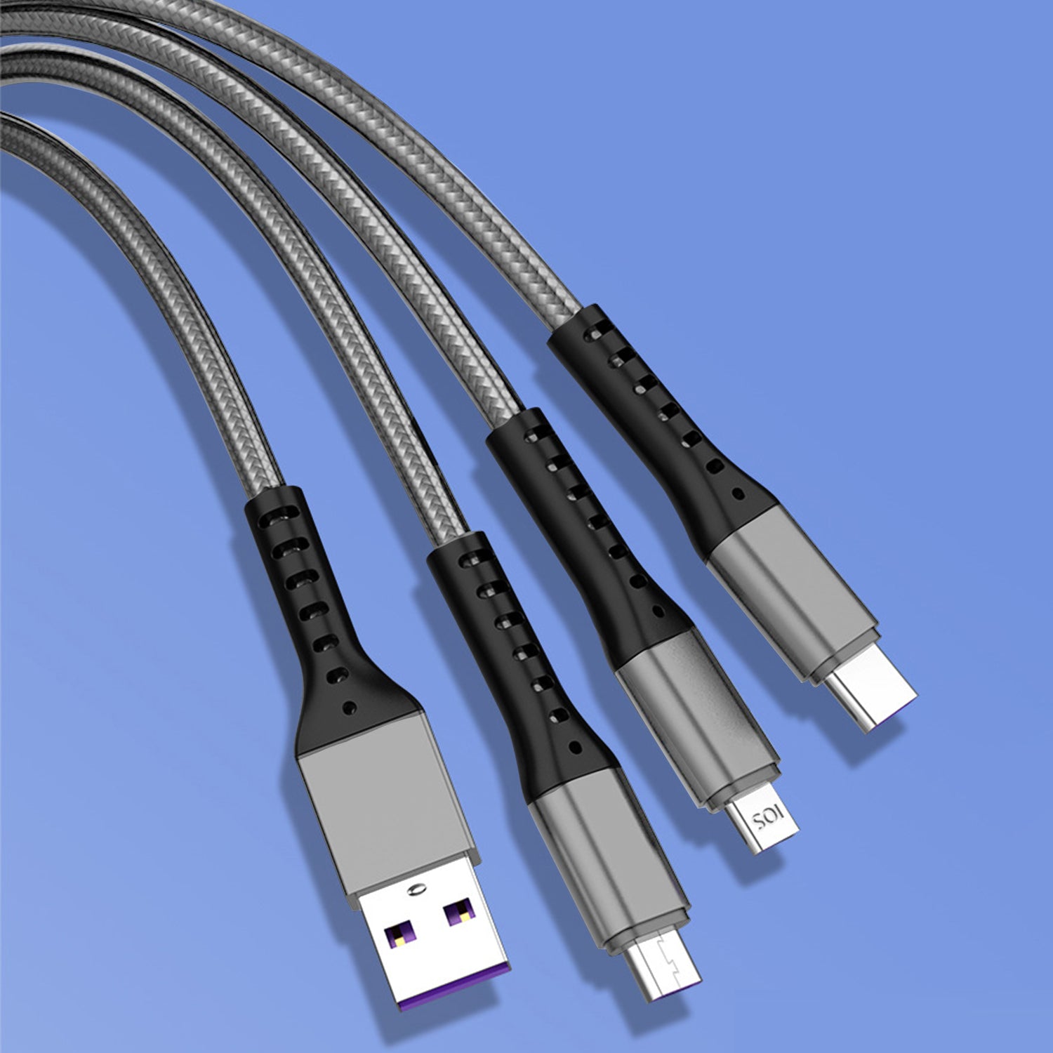 3 in 1 (iPhone/Android/Type-C) 66w super fast charging cable