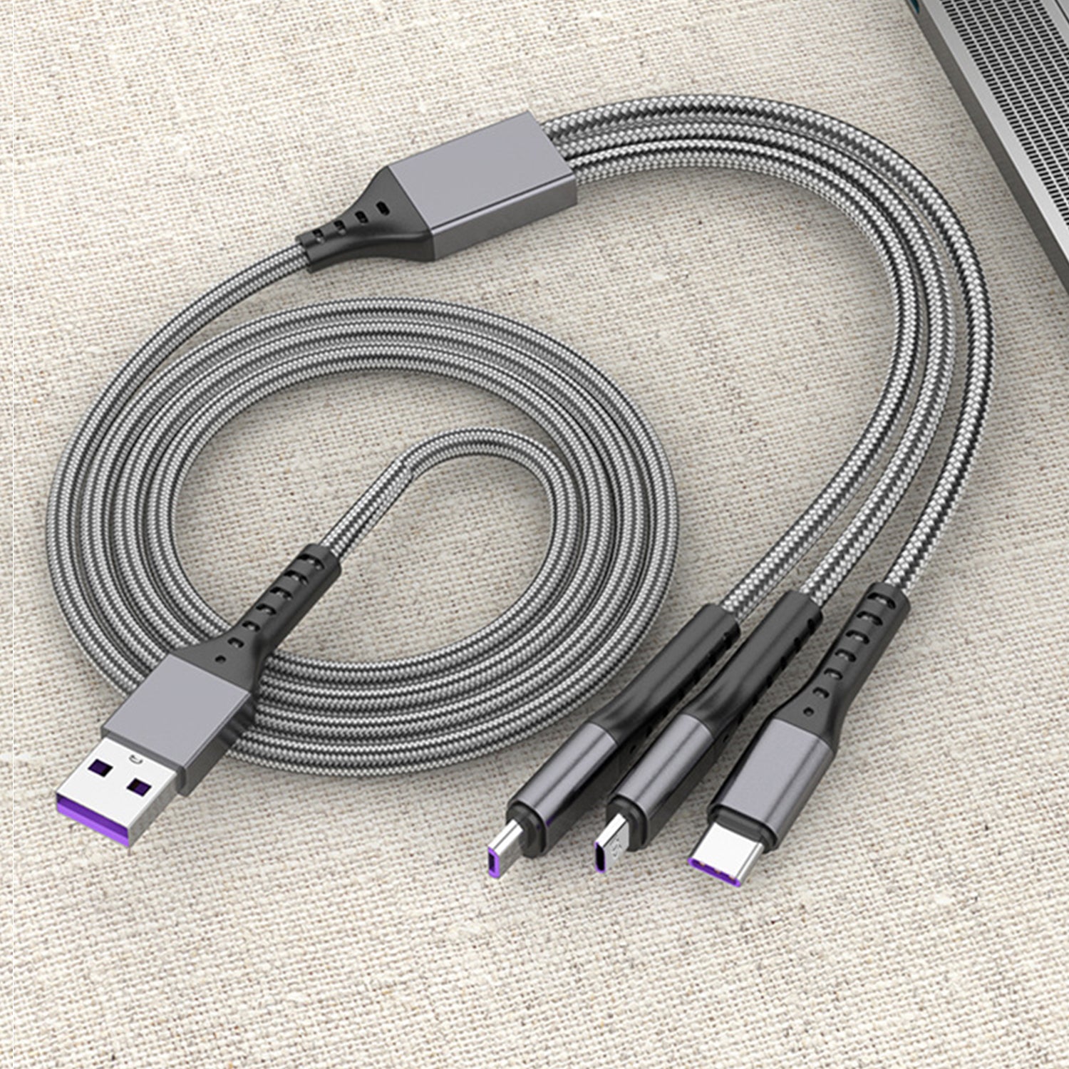 3 in 1 (iPhone/Android/Type-C) 66w super fast charging cable