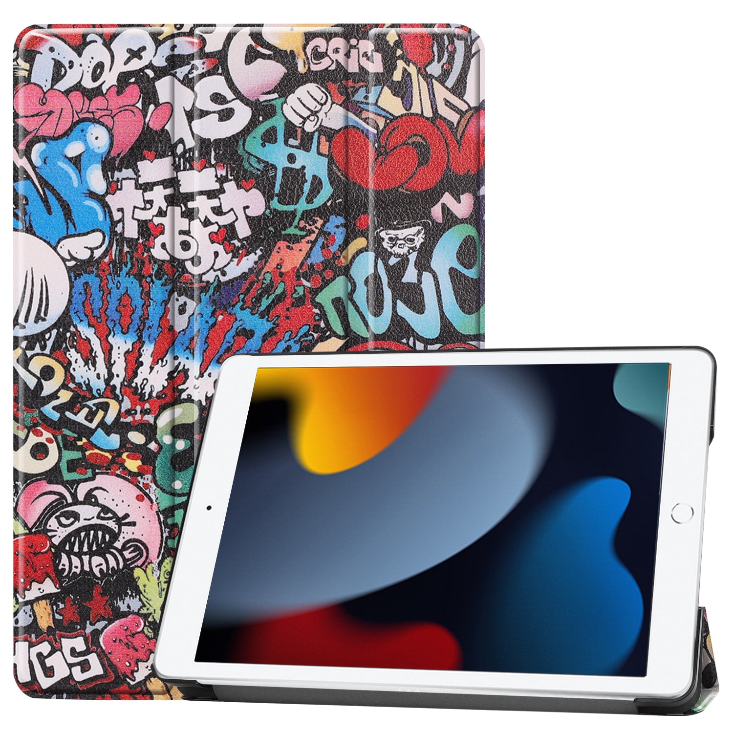 iPad 9/8/7 (10.2") Painted smart folio case