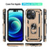 iPhone 14 Pro Max Dual Colors Ring Magnetic GPS car mount Phone Holder Case