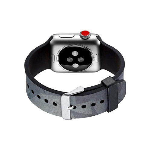 Apple Watch Series 4/3/2/1 with Silver Buckle Rubber Design Colorful Replacement i Watch Bands
