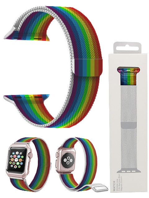 42 mm Stainless Steel Wristband for i-Watch Series 4/3/2/1  Milanese Loop with Strong Magnetic Closure Strap