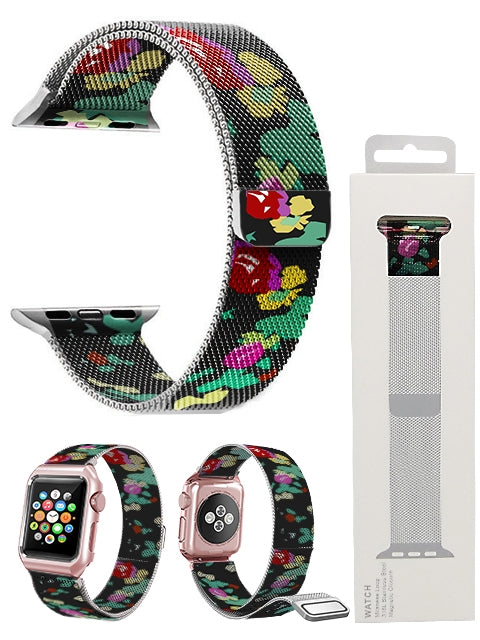 42 mm Stainless Steel Wristband for i-Watch Series 4/3/2/1  Milanese Loop with Strong Magnetic Closure Strap