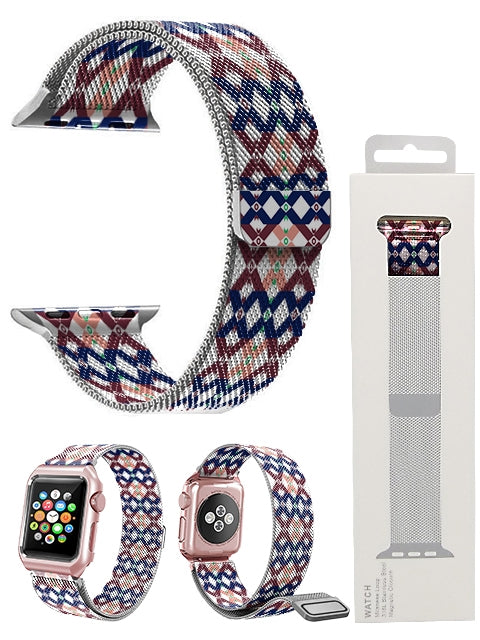 42 mm Stainless Steel Wristband for i-Watch Series 4/3/2/1  Milanese Loop with Strong Magnetic Closure Strap