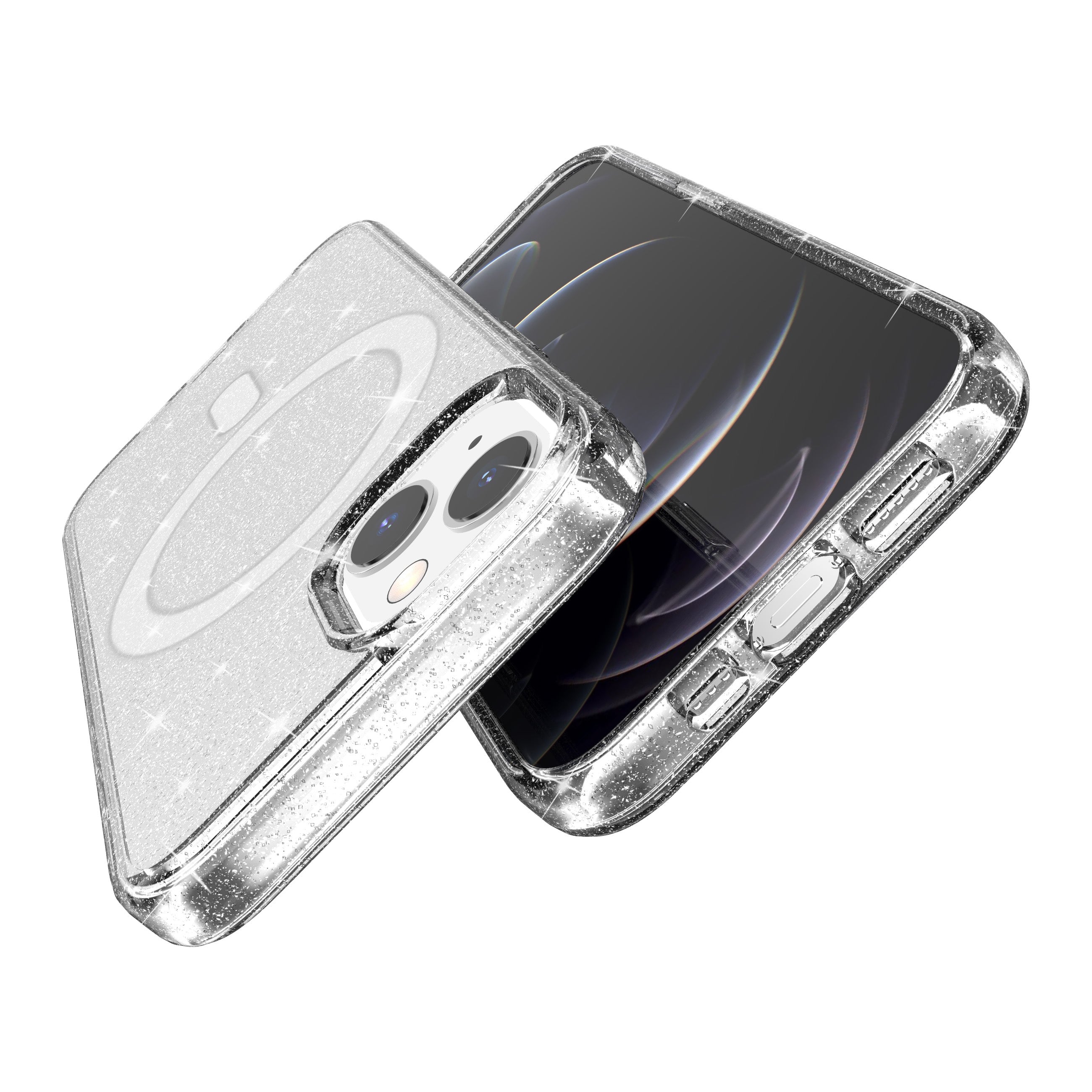 iPhone 14 Plus(6.7") Magnetic acy ttraction shiny transparenPhone Case