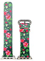 Apple Watch Series 4/3/2/1 with Silver Buckle Rubber Design Colorful Replacement i Watch Bands
