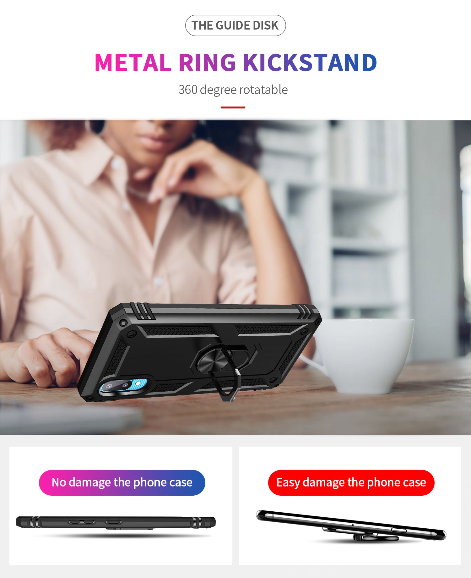 Samsung A02/M02 Ring Magnetic GPS car mount Phone Holder