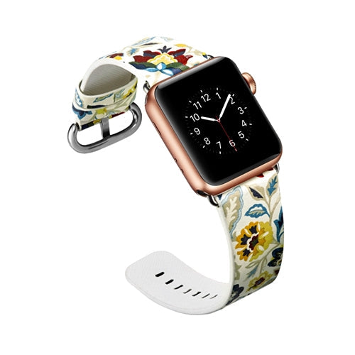 Apple Watch Series 4/3/2/1 with Silver Buckle Rubber Design Colorful Replacement i Watch Bands