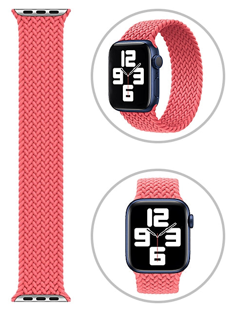 38/40/41mm New Braided Solo Loop Fabric Nylon Strap for i-Watch Series 7/6/5/4/3/2/1