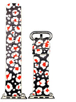 Apple Watch Series 4/3/2/1 with Silver Buckle Rubber Design Colorful Replacement i Watch Bands