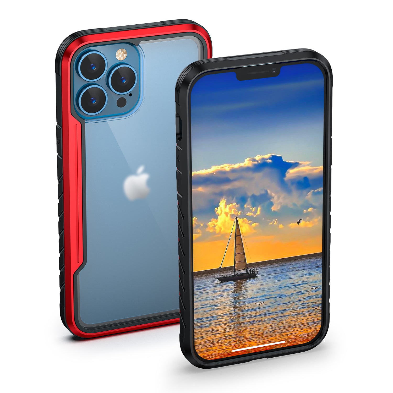 HLC Case for iPhone 13 Pro Max Full Body Bumper Case with Clear Back Panel Protector