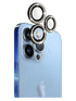 Crystal Diamond Camera Lens Protective Case For iPhone 13 Pro Tempered Glass Aluminum Alloy Lens Screen Cover Eagle Eye Series-Blue