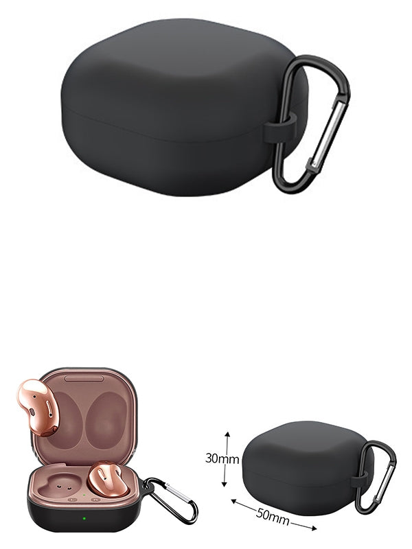 Galaxy Buds2 Live /Pro silicone case  cover with carabiner-Black