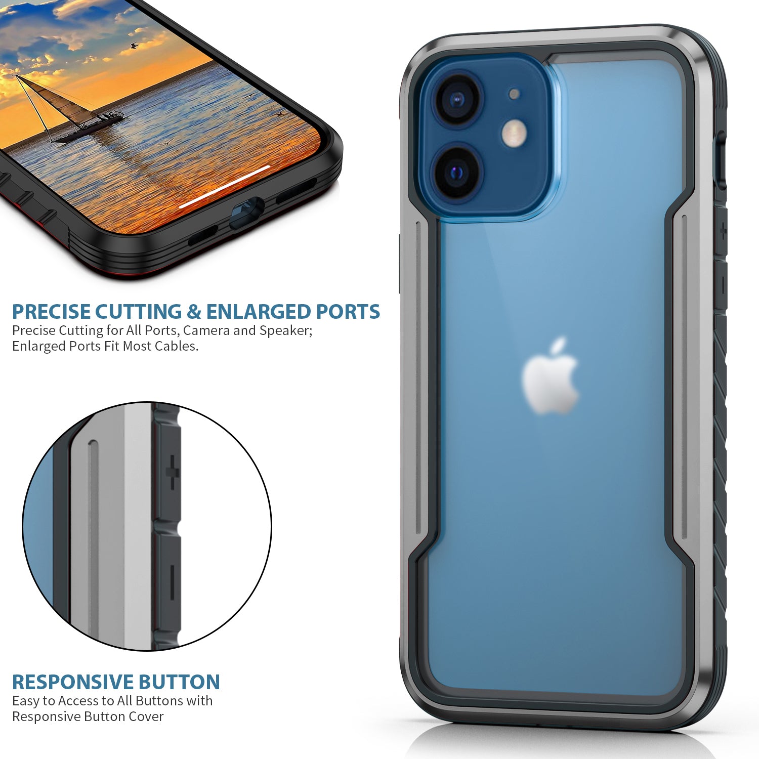 iPhone 12 Mini (5.4") Designed Colorful Bumper Full Body Heavy Duty Protection Case