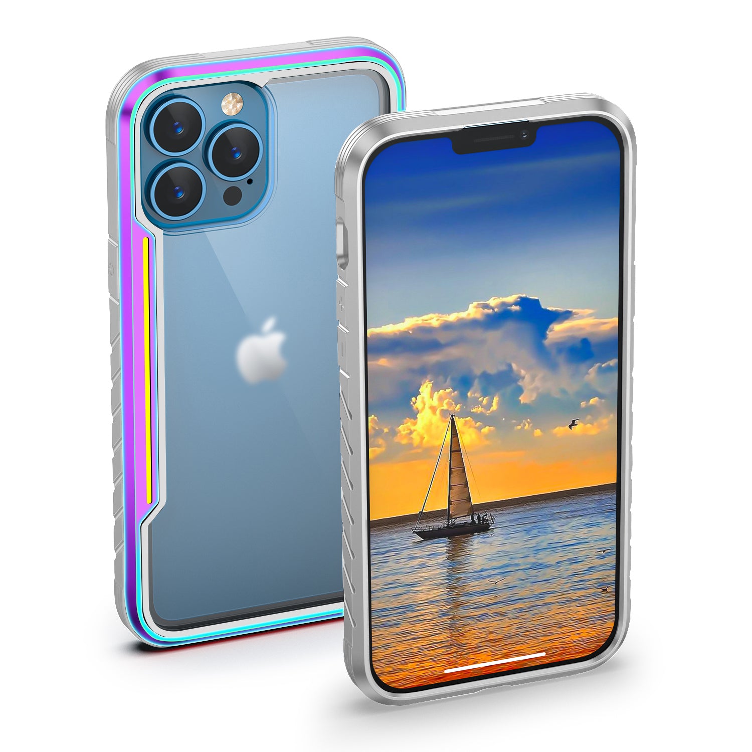 HLC Case for iPhone 13 Pro Max Full Body Bumper Case with Clear Back Panel Protector