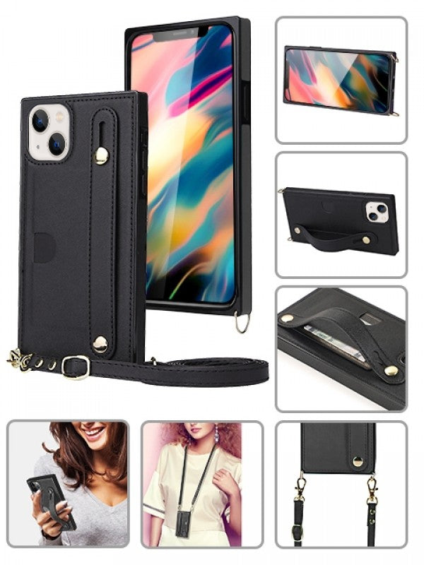 Fashion Leather Case with 1 Credit Card Slots for iPhone 13 min(5.4")