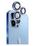 Crystal Diamond Camera Lens Protective Case For iPhone 13 Pro Tempered Glass Aluminum Alloy Lens Screen Cover Eagle Eye Series-Blue