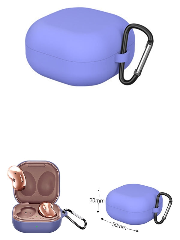 Galaxy Buds2 Live /Pro silicone case  cover with carabiner-Lavender Grey