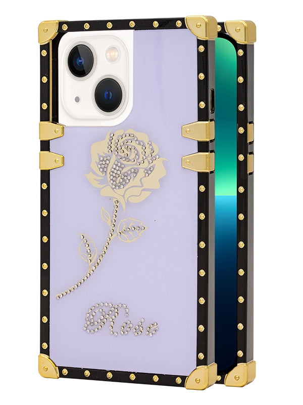 iPhone 13 TPU Rose print diamond fashion color case