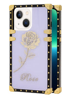 iPhone 13 TPU Rose print diamond fashion color case