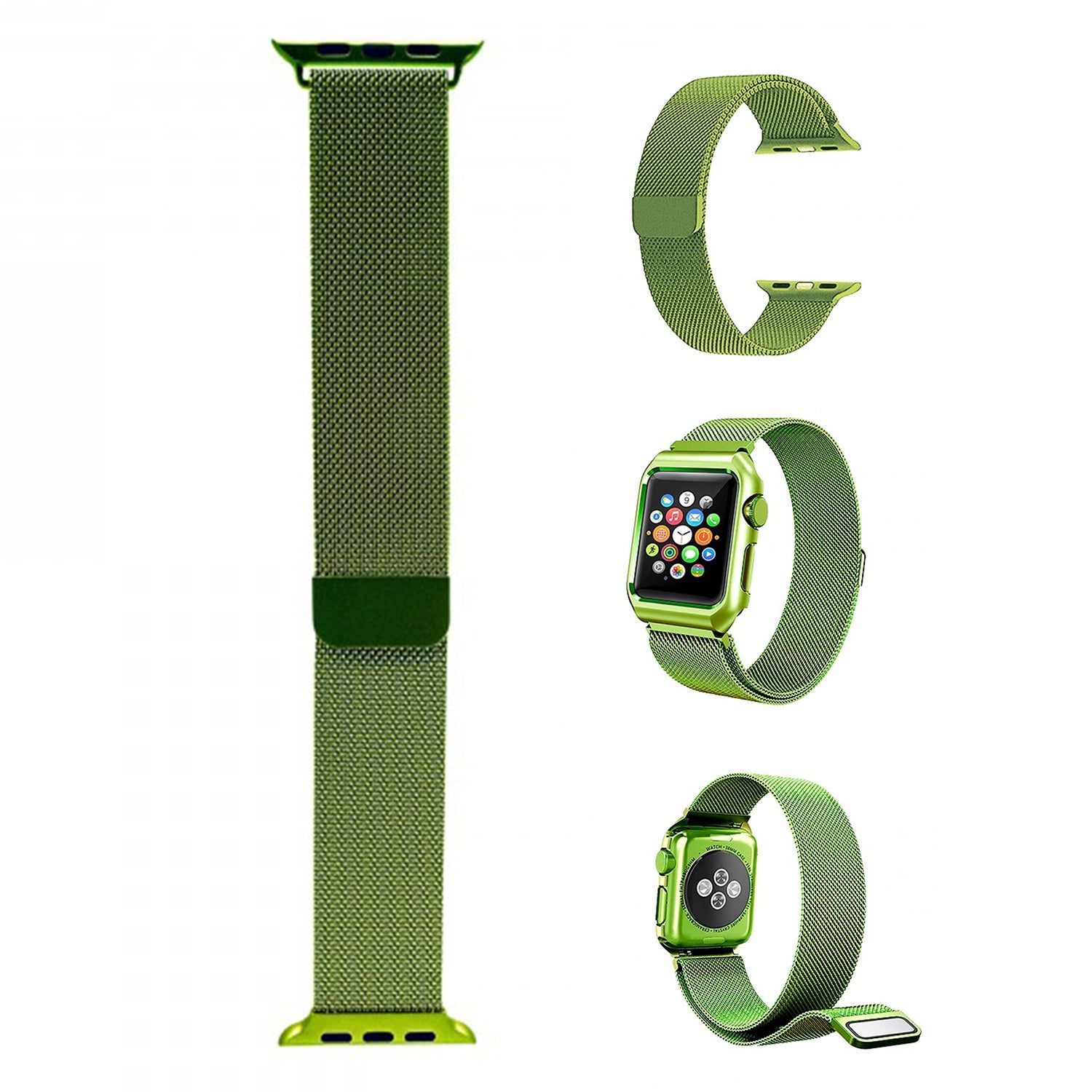 42 mm Stainless Steel Wristband for i-Watch Series 4/3/2/1  Milanese Loop with Strong Magnetic Closure Strap