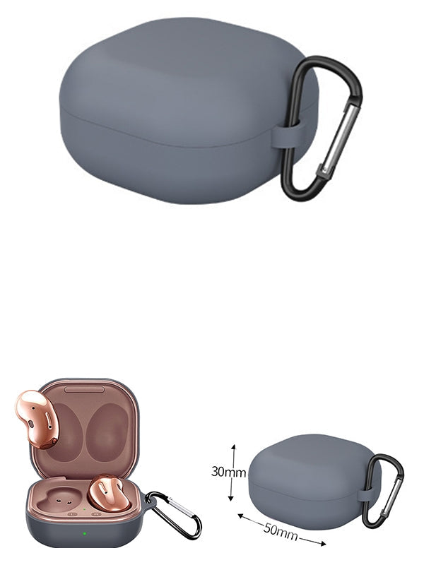 Galaxy Buds2 Live /Pro silicone case  cover with carabiner-Grey