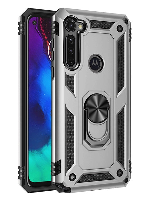 MOTO G Stylus(2020) Dual Colors Ring Magnetic GPS car mount Phone Holder Case