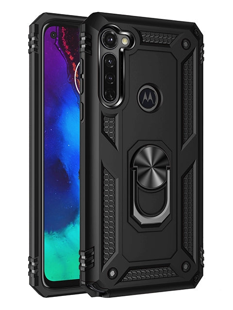 MOTO G Stylus(2020) Dual Colors Ring Magnetic GPS car mount Phone Holder Case